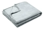 Pătură Doudou 220X240 cm, culoare Gri perlă, 100% poliester - imagine 2