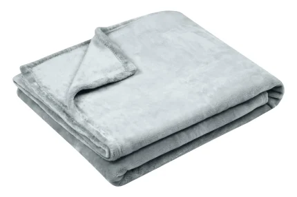 Pătură Doudou 220X240 cm, culoare Gri perlă, 100% poliester - imagine 2