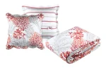 Cuvertură matlasată Quiberon 260X240 cm, 2 fețe de pernă 65X65 cm, culoare Coral, 100% poliester - imagine 2