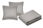 Cuvertură matlasată Cleo 260X240 cm, 2 fețe de pernă 65X65 cm, culoare Greige, 100% poliester - imagine 2