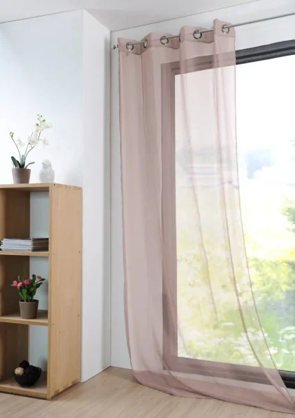 Perdea Monna 135X260 cm, culoare roz, 100% poliester - imagine 2