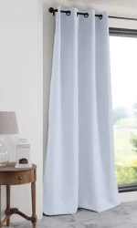 Draperie Notte 135X250 cm, culoare alb, 100% poliester