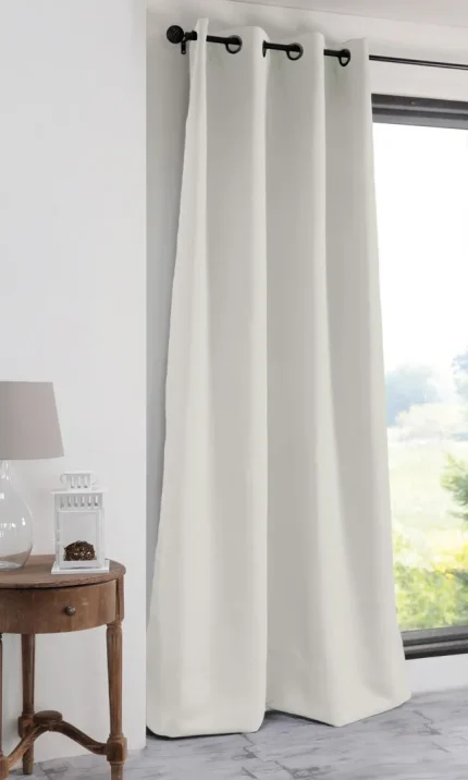 Draperie Notte 135X250 cm, culoare crem, 100% poliester - imagine 2