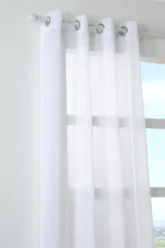 Perdea Paloma 140X260 cm, culoare alb, 100% poliester - imagine 2