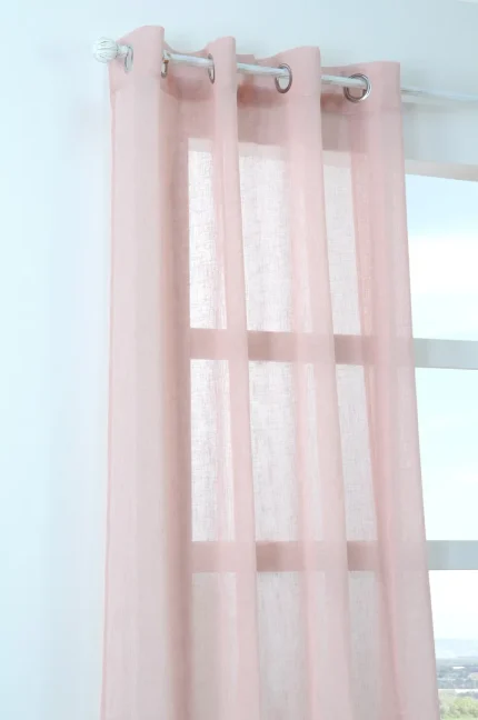 Perdea Paloma 140X260 cm, culoare roz pudră, 100% poliester - imagine 2