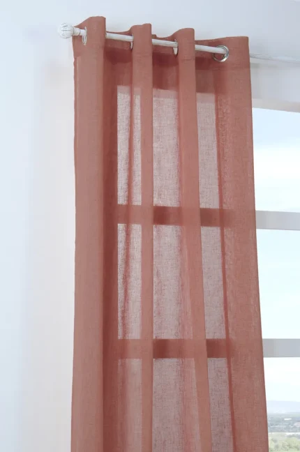 Perdea Paloma 140X260 cm, culoare cărămiziu, 100% poliester - imagine 2