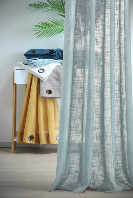 Perdea Ontario 135X260 cm, culoare bleu, 100% poliester