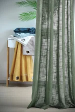 Perdea Ontario 135X260 cm, culoare gri verde, 100% poliester - imagine 2