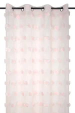 Perdea Pompinou 135X260 cm, culoare roz pudră, 100% poliester