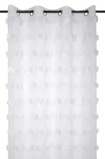 perdea pompinou 135x260 cm alb poliester