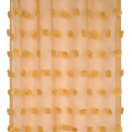 Perdea Pompinou 135X260 cm, culoare muștar, 100% poliester