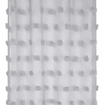 Perdea Pompinou 135X260 cm, culoare gri perlă, 100% poliester