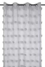 Perdea Pompinou 135x260 cm gri perlă poliester
