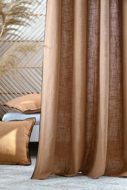 Draperie Helios 140X260 cm, culoare cappuccino, 100% bumbac - imagine 2