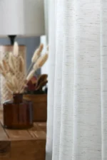Perdea Voal Titus 140X260 cm, culoare crem, 5% in 95% poliester - imagine 2