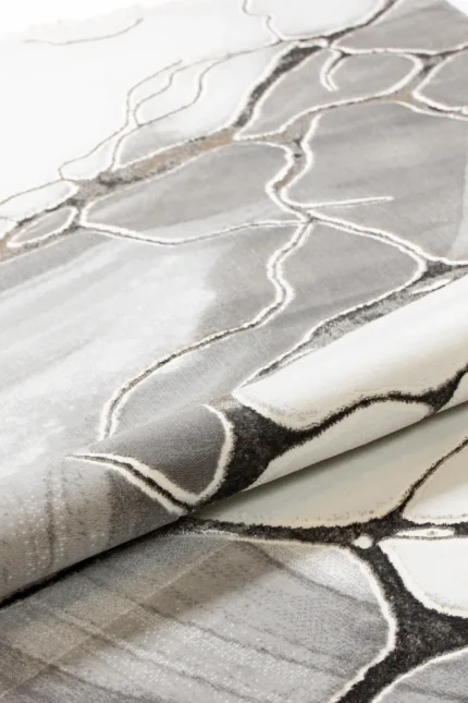 Covor living AURA LUX 53473A Gri / Alb - imagine 9