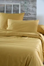 Față de pernă Elysee 50X70 cm, culoare muștar, 100% bumbac - imagine 3