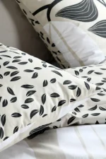 Lenjerie Joyna pat dublu King Size, 3 piese, cearsaf pilota 260X240 cm, 2 fete de perna 63×63 cm, culoare natural, 100% bumbac OEKO TEX - imagine 4